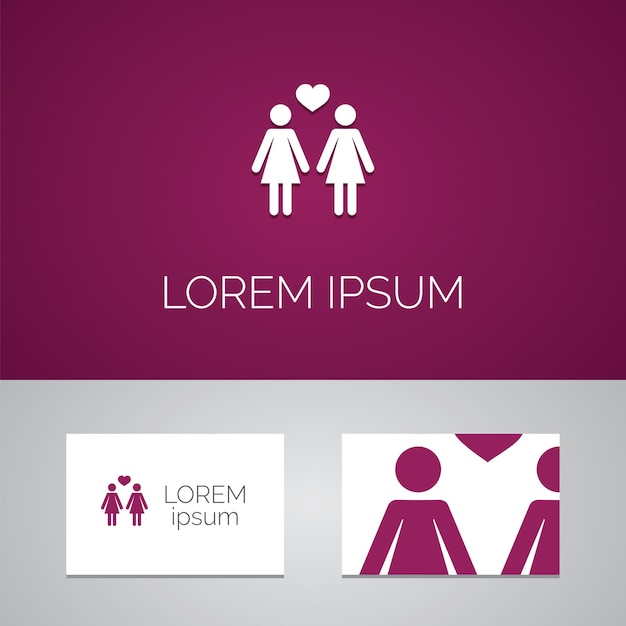 Icône De Modèle De Logo Lesbienne