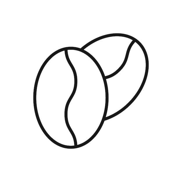 Icône modifiable d'illustration vectorielle de grain de café isolée sur fond blanc à l'aide du site Web de présentation ou de l'application mobile