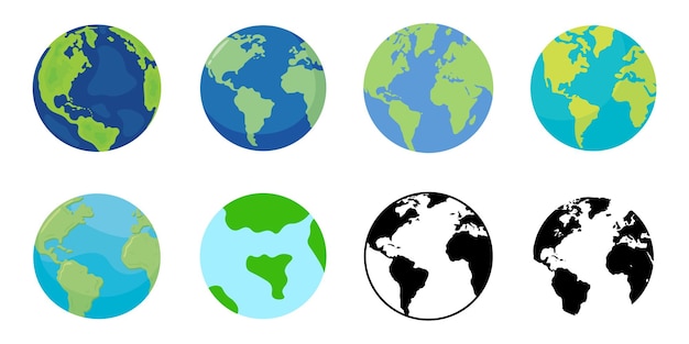 Icône mondiale de la terre