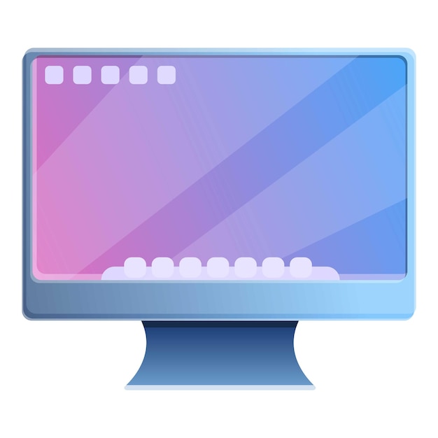 Vecteur icône de moniteur de concepteur cartoon d'icône vectorielle de monitor de concepteur pour la conception web isolée sur fond blanc