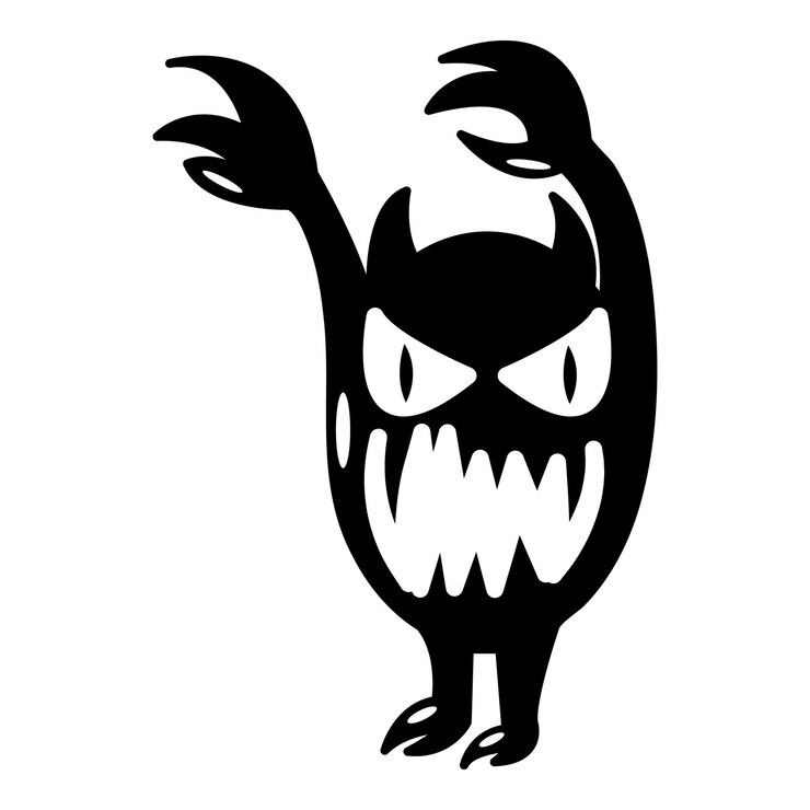 Vecteur icône de monstre illustration simple de l'icône de vecteur de monstre pour le web