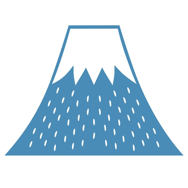 Icône de montagne Fuji isolée sur image vectorielle blanche.