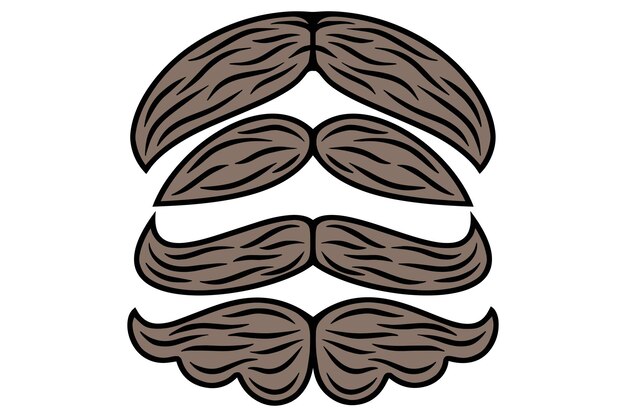 Vecteur icône moustache 3