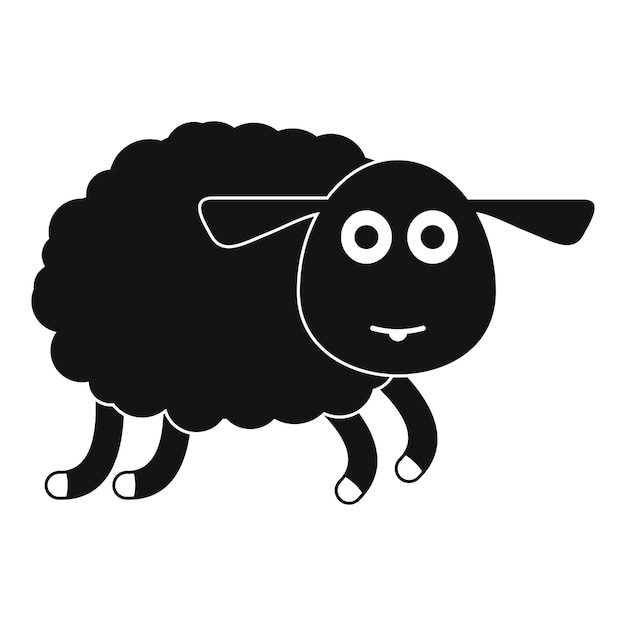 Icône de mouton Illustration simple de l'icône vectorielle de mouton pour la conception web isolée sur un fond blanc
