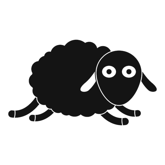 Icône de mouton sautant Illustration simple de l'icône vectorielle de moutin sautant pour la conception web isolée sur fond blanc