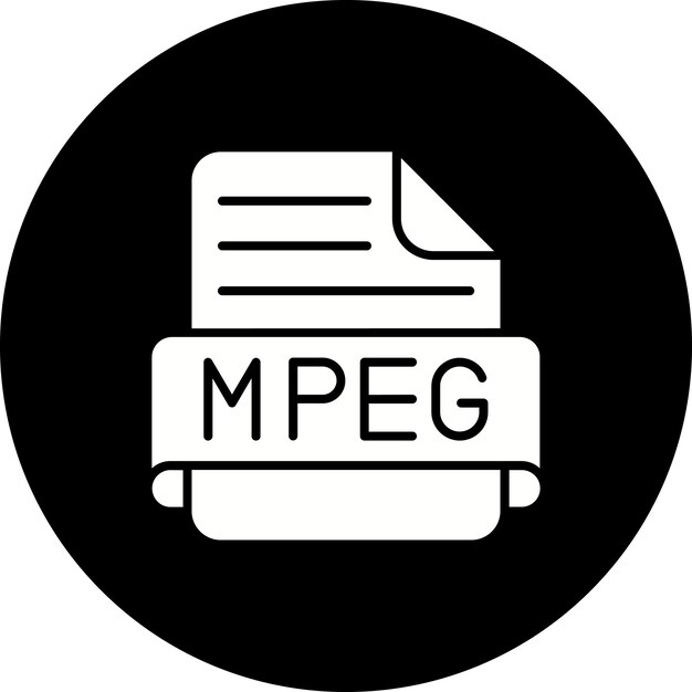 Vecteur icône mpeg