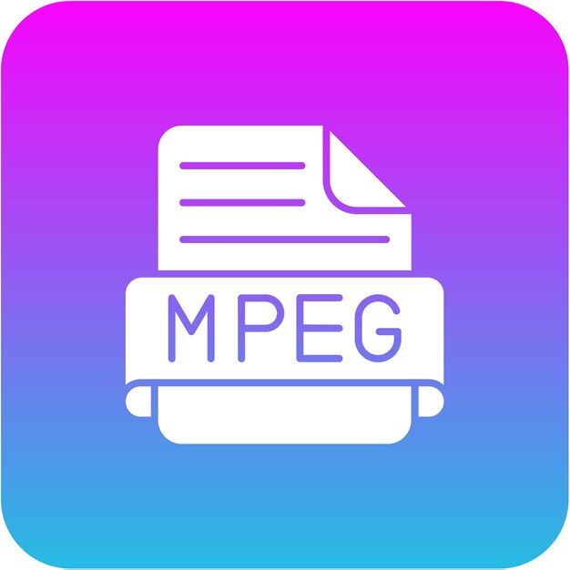 Vecteur icône mpeg