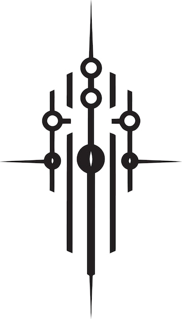 Vecteur l'icône noire élégante de quantumill avec le circuit de symbole cybernétique vectoriel serenity logo abstrait élégant