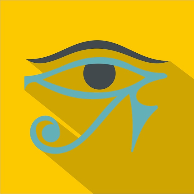 Vecteur icône de l'œil d'horus illustration plate de l'oeil d'horus icône vectorielle pour le web isolée sur fond jaune