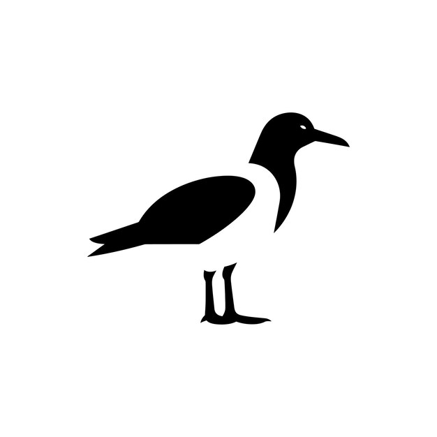 Icône D'oiseau Albatros Sur Fond Blanc Illustration Vectorielle Simple