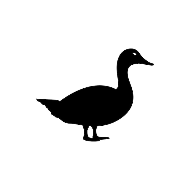 Vecteur icône d'oiseau d'oie sur fond blanc illustration vectorielle simple