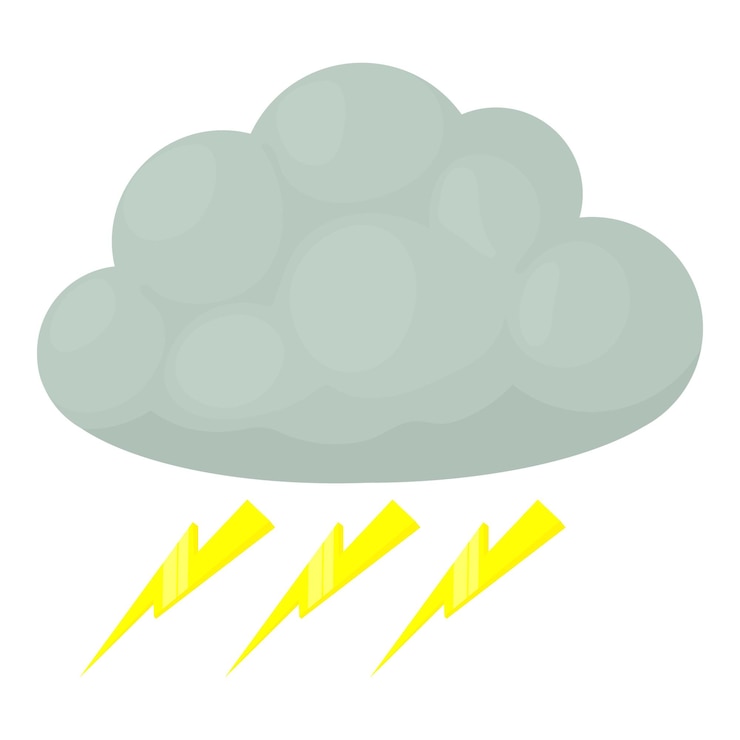 Vecteur icône d'orage illustration de dessin animé de l'icône de vecteur d'orage pour le web