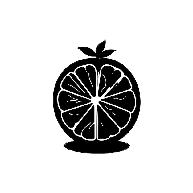 Icône orange dessin à la main couleur noire logo de fruit de Thanksgiving élément vectoriel et symbole parfait