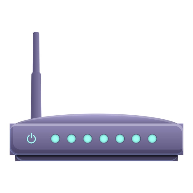 Icône d'ordinateur de modem wifi Dessin animé de l'icône de vecteur d'ordinateur de modem wifi pour la conception de sites Web isolée sur fond blanc
