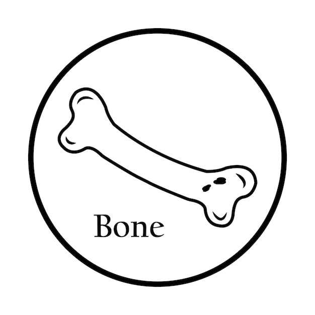 Vecteur icône de l'os