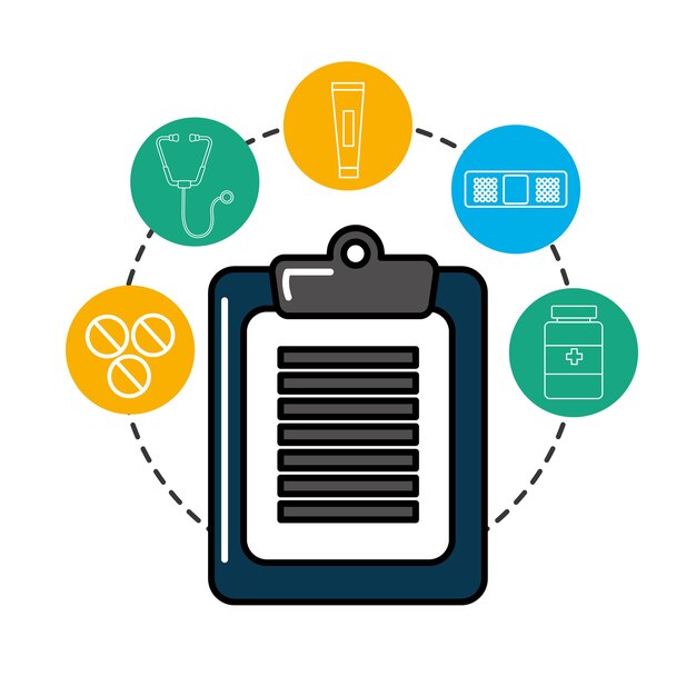Icône D'outils De Clipboad Et D'hôpital