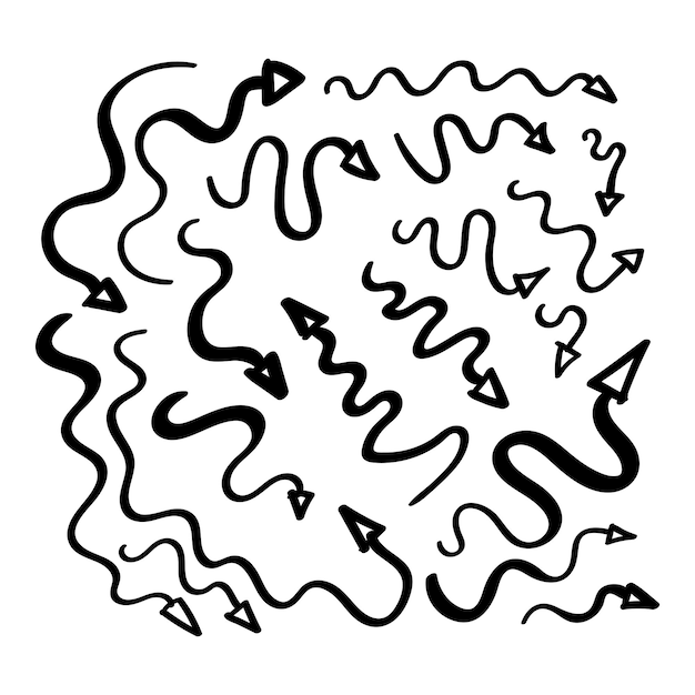 Icône de pack de flèches dessinées à la main