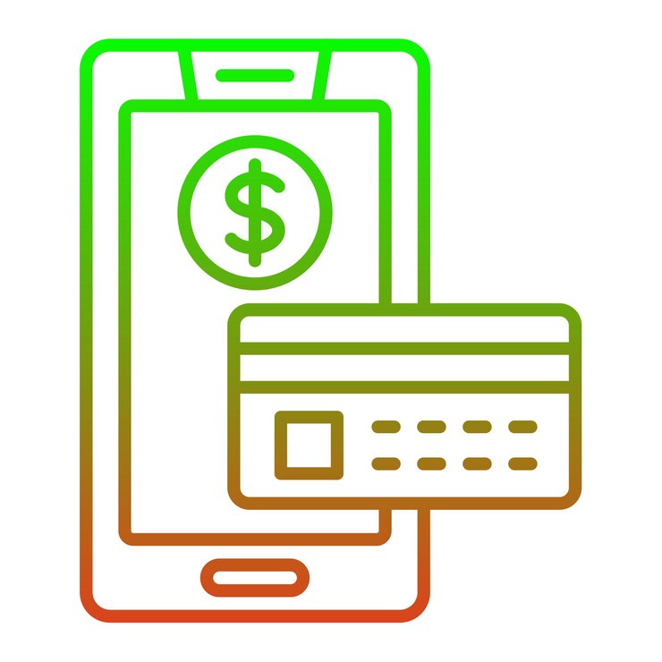 Vecteur icône de paiement sans espèces