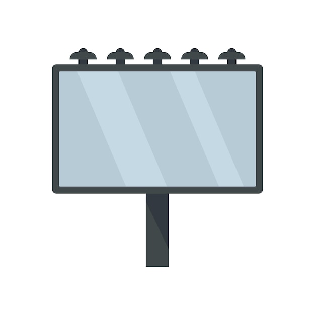 Vecteur icône de panneau d'affichage de la ville illustration plate de l'icône de vecteur de panneau d'affichage de la ville isolée sur fond blanc
