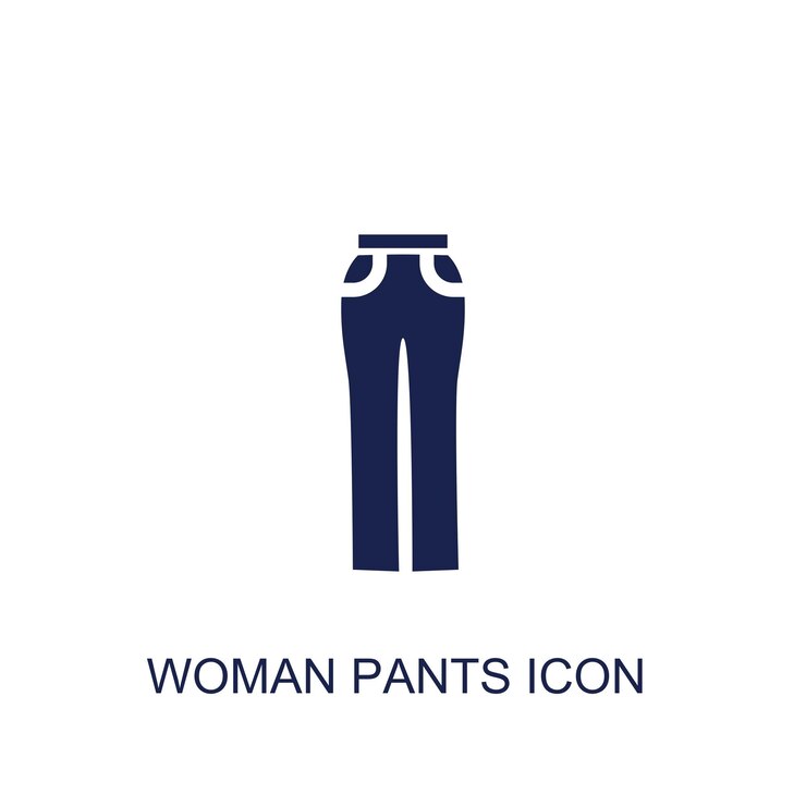icône de pantalon femme fond blanc