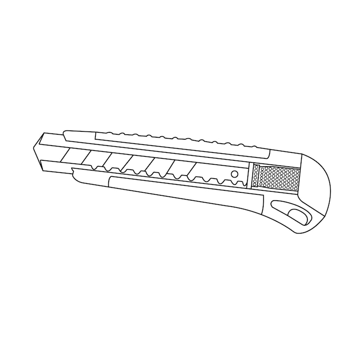 Vecteur icône de papeterie de couteau de coupe
