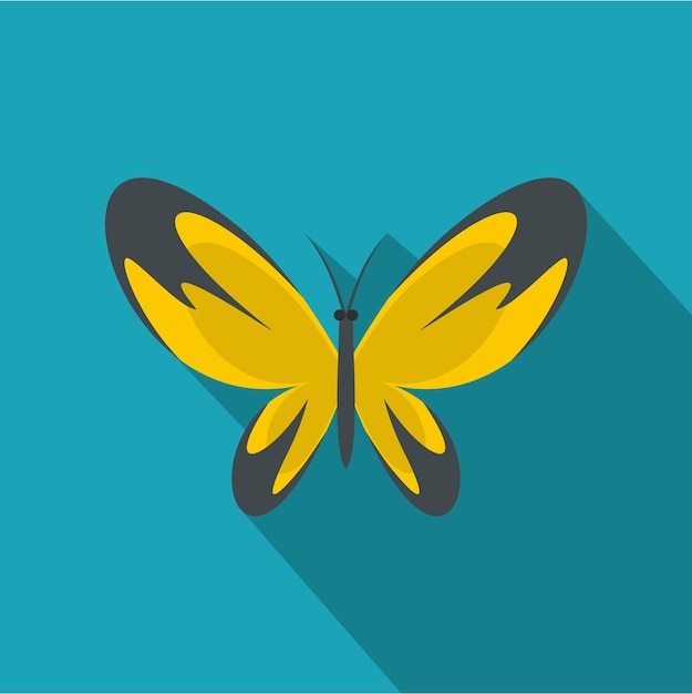 Vecteur icône de papillon à ailes larges illustration plate de l'icône de vecteur de papillon à ailes larges pour le web