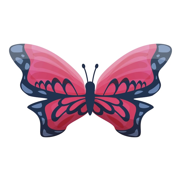 Icône De Papillon Rouge Cartoon De L'icône Vectorielle Du Papillon Rouge Pour La Conception Web Isolée Sur Fond Blanc