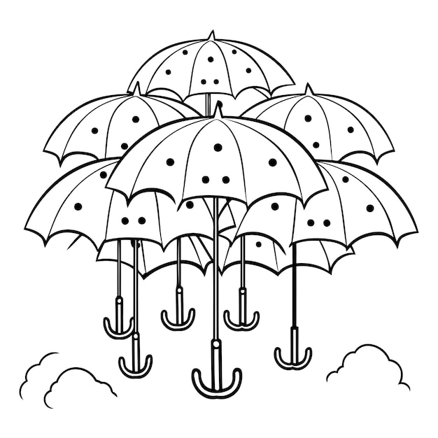 Vecteur icône de parapluie illustration conjointe de l'icône vectorielle de parasol pour le web