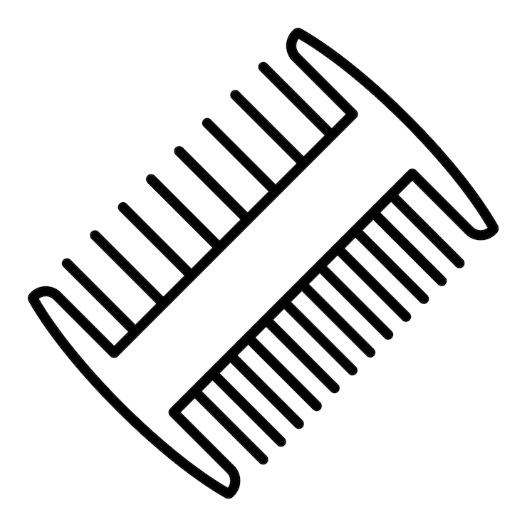 Vecteur icône de peignage