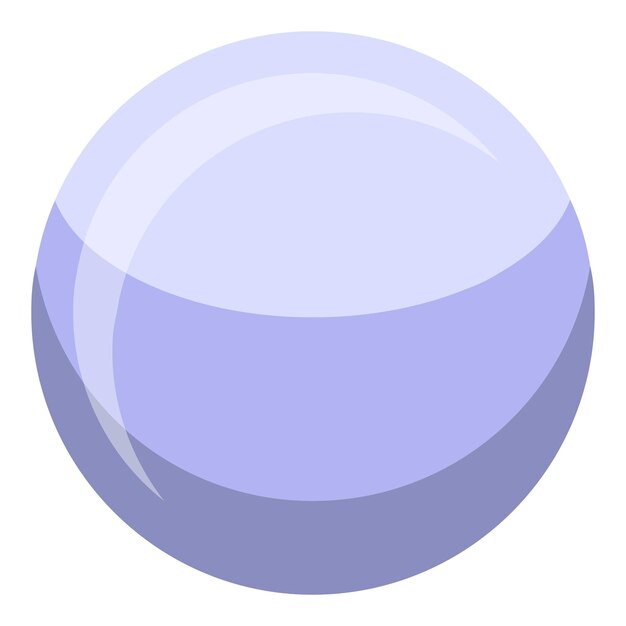 Vecteur icône de perle blanche isométrique de l'icône de vecteur de perle blanche pour la conception de sites web isolée sur fond blanc