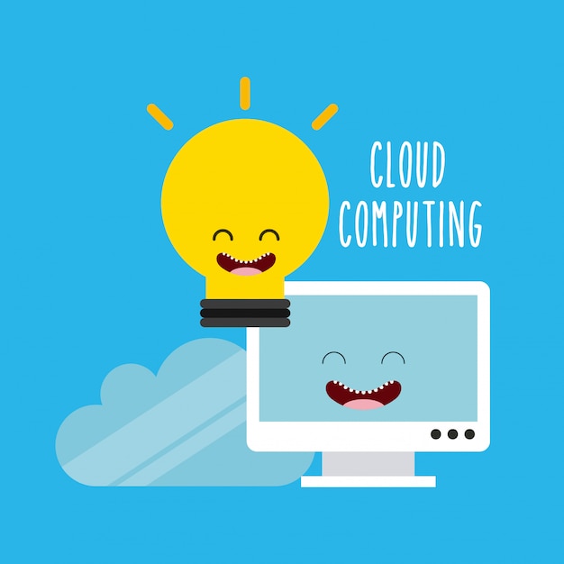 icône de personnage de cloud computing