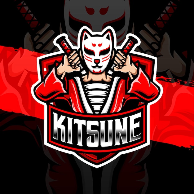 Icône De Personnage Kitsune Logo Esport