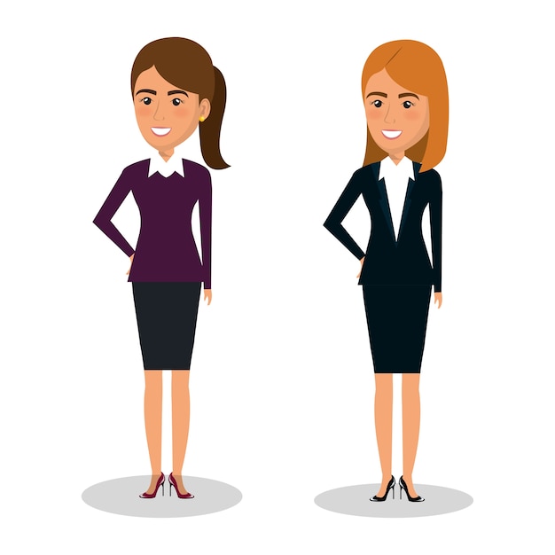 icône de personnages businesspeople avatars
