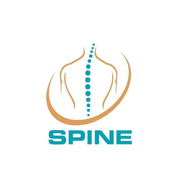 Icône de physiothérapie chiropratique de la colonne vertébrale