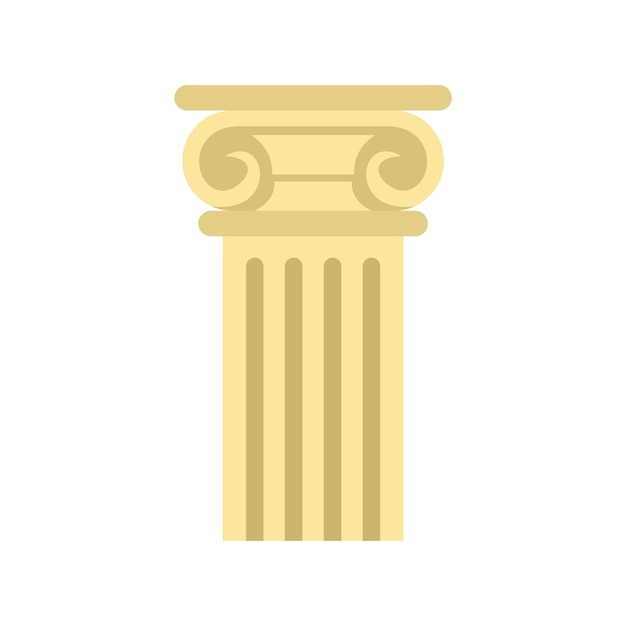 Vecteur icône de pilier antique illustration plate de l'icône vectorielle de pilier ancien pour la conception de sites web