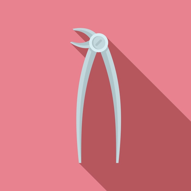 Vecteur icône de pince de dentiste illustration plate de l'icône vectorielle de pince de dentiste pour la conception de sites web