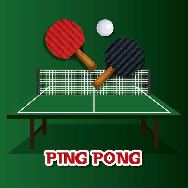 Vecteur icône de ping pong sport emblème