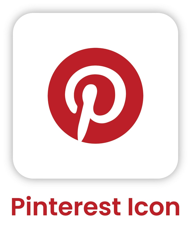Vecteur icône de pinterest