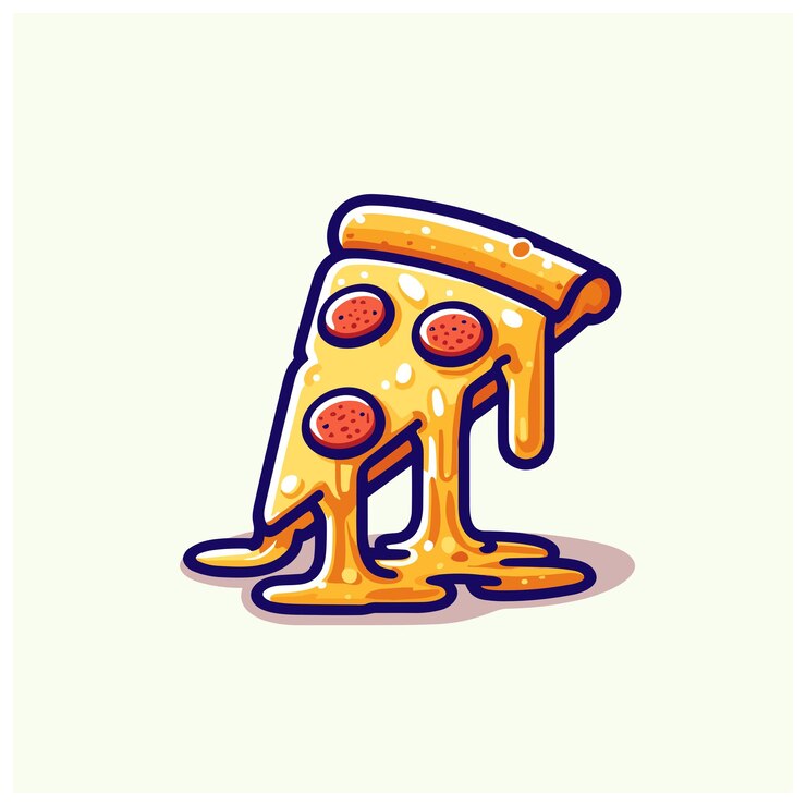 Vecteur une icône de pizza plate et simple