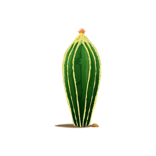 Icône de plante épineuse de dessin animé de cactus du désert mexicain