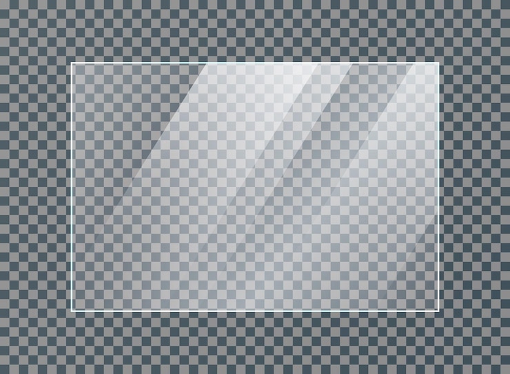 Vecteur icône de plaque de verre dans un style plat illustration vectorielle de fenêtre réaliste sur un fond isolé concept d'entreprise de panneau de vitrine en verre clair