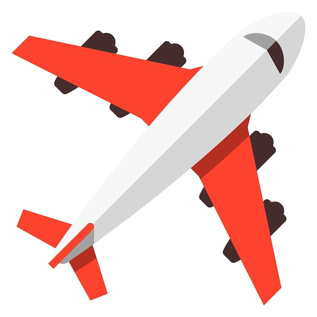Vecteur icône plate d'avion volant symbole de l'aéroport voyage aérien