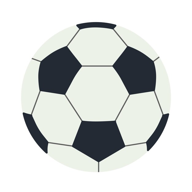 Icône plate de ballon de football isolée sur une illustration vectorielle de fond transparente