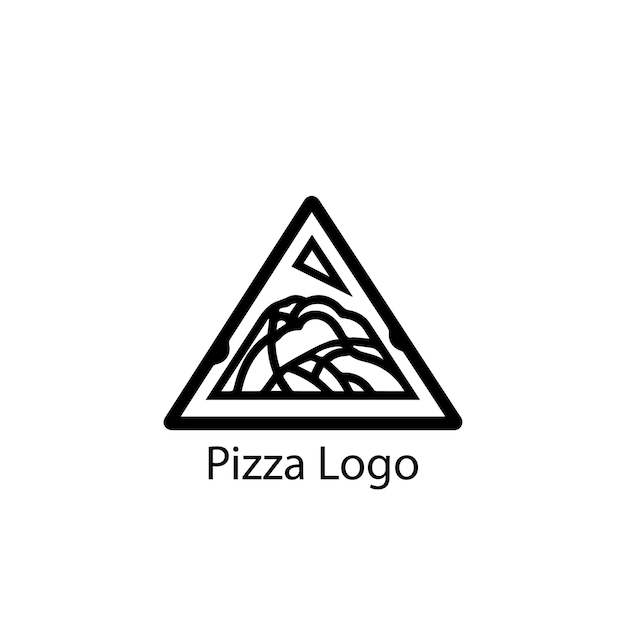 Vecteur icône plate du logo tranche de pizza