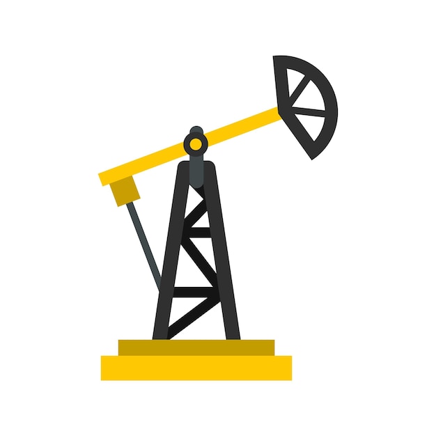 Icône De Plate-forme Pétrolière Isolée Sur Illustration Vectorielle Fond Blanc