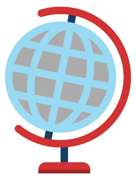 Icône plate Globe Symbole d'outil de géographie scolaire