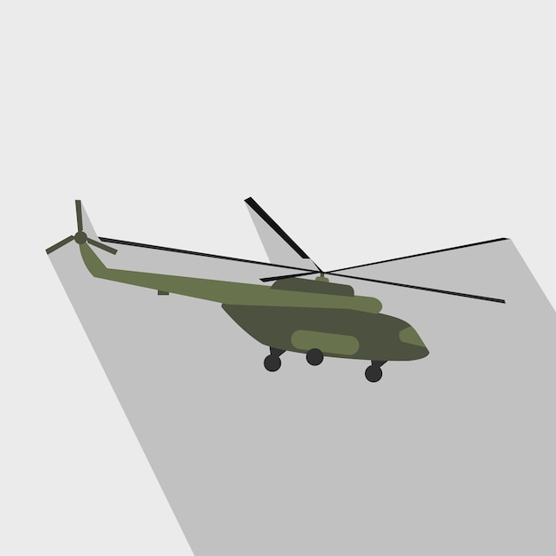 Vecteur icône plate d'hélicoptère pour les appareils web et mobiles