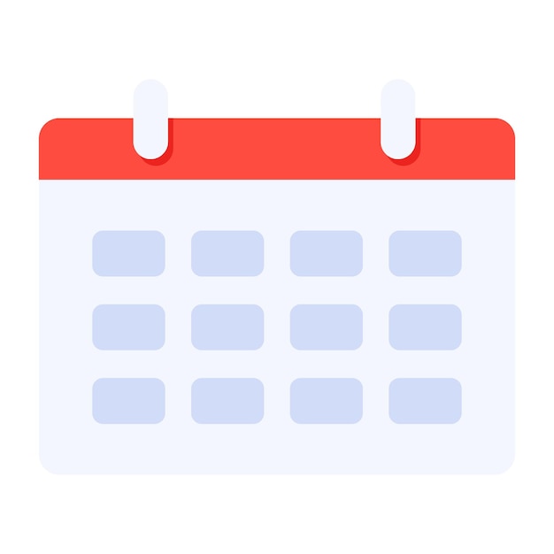 Icône plate vecteur d'un calendrier