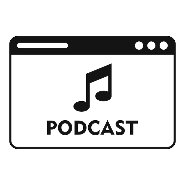 Icône de podcast Web Illustration simple de l'icône vectorielle de podcast Web pour la conception Web isolée sur fond blanc