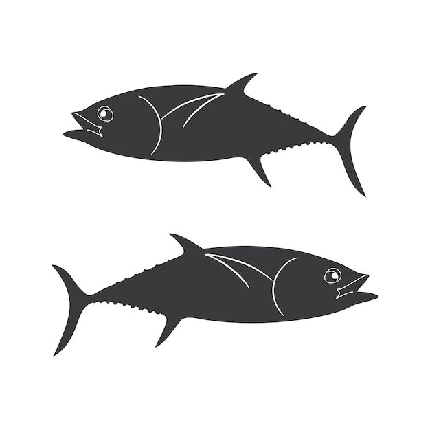 Icône de poisson fruits de mer ou animal d'eau de ferme isolé illustration vectorielle design plat